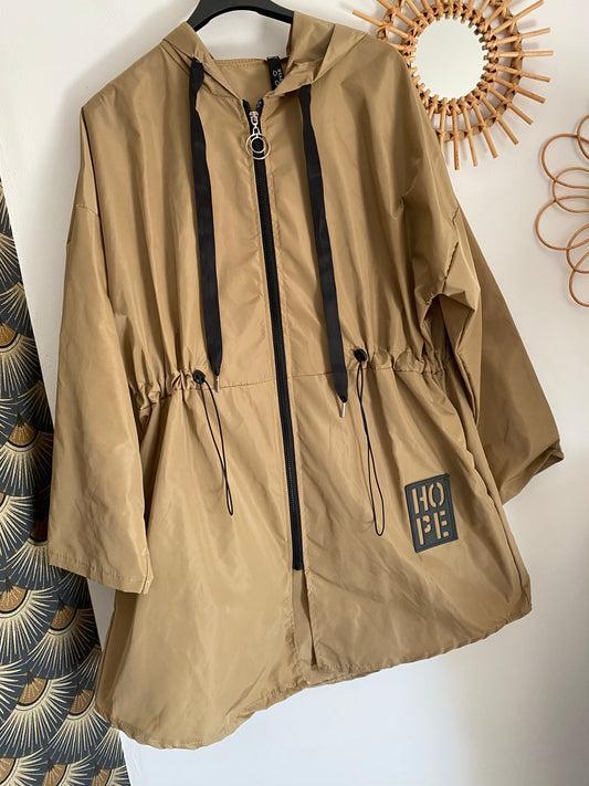 VESTE IMPERMEABLE  HOPE  CAMEL   TU 36/48