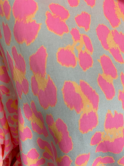 CHEMISE LEOPARD ROSE   36/44  TENCEL
