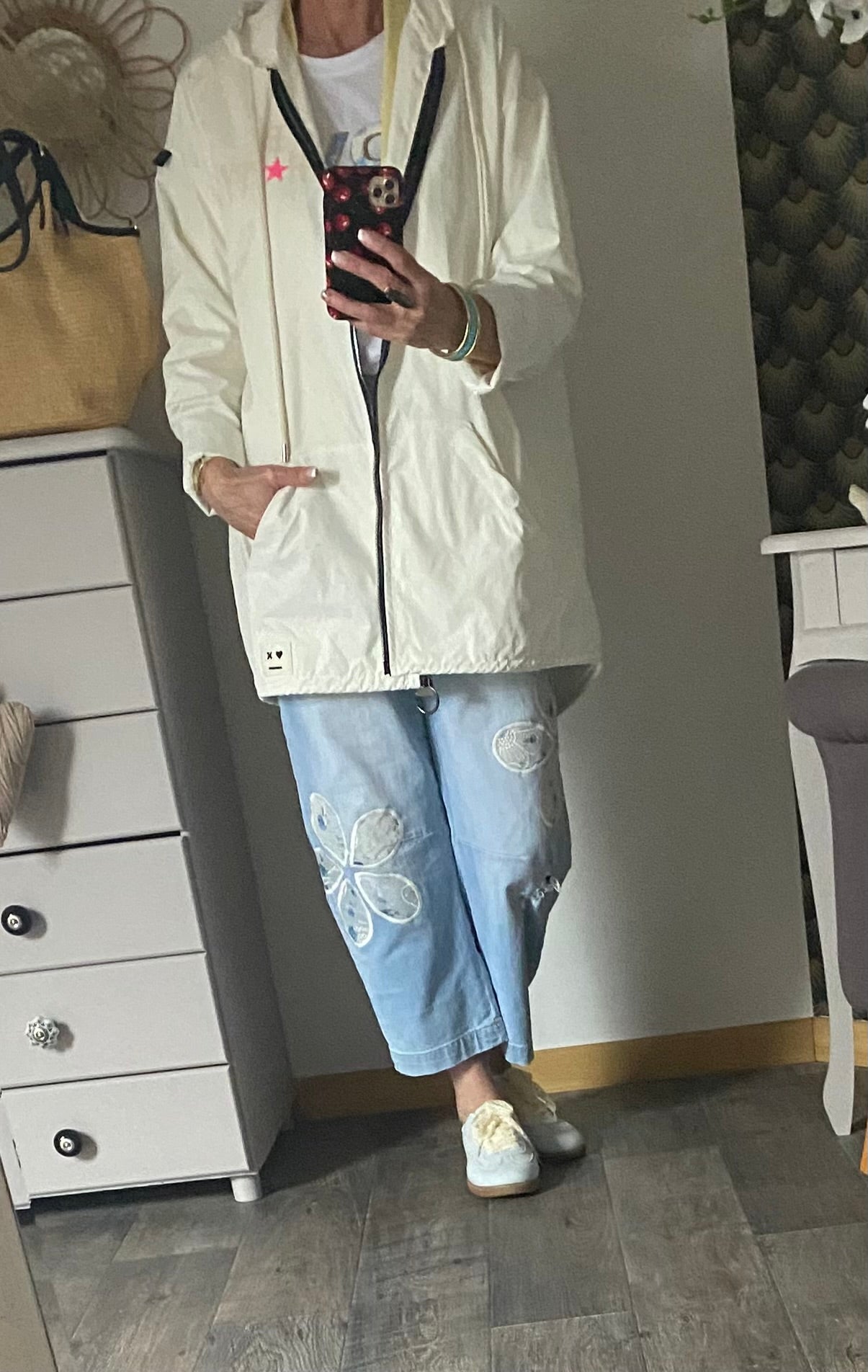 PARKA CARLA ECRU TAILLE UNIQUE 38/46