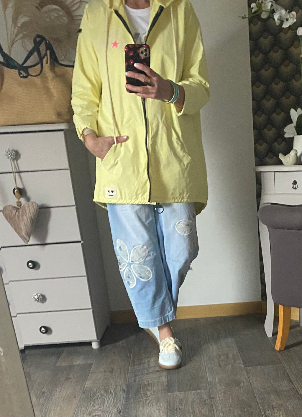 PARKA CARLA JAUNE PALE  TAILLE UNIQUE 38/46