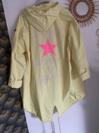 PARKA CARLA JAUNE PALE  TAILLE UNIQUE 38/46