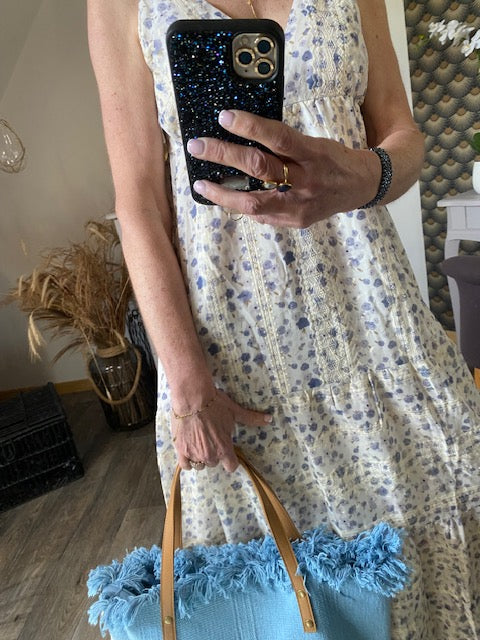 ROBE LONGUE MIA  BLEUE     36/42
