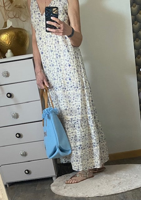 ROBE LONGUE MIA  BLEUE     36/42