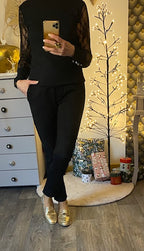 PANTALON DE FETE AVEC  BANDE SEQUINS   S/M/L/XL