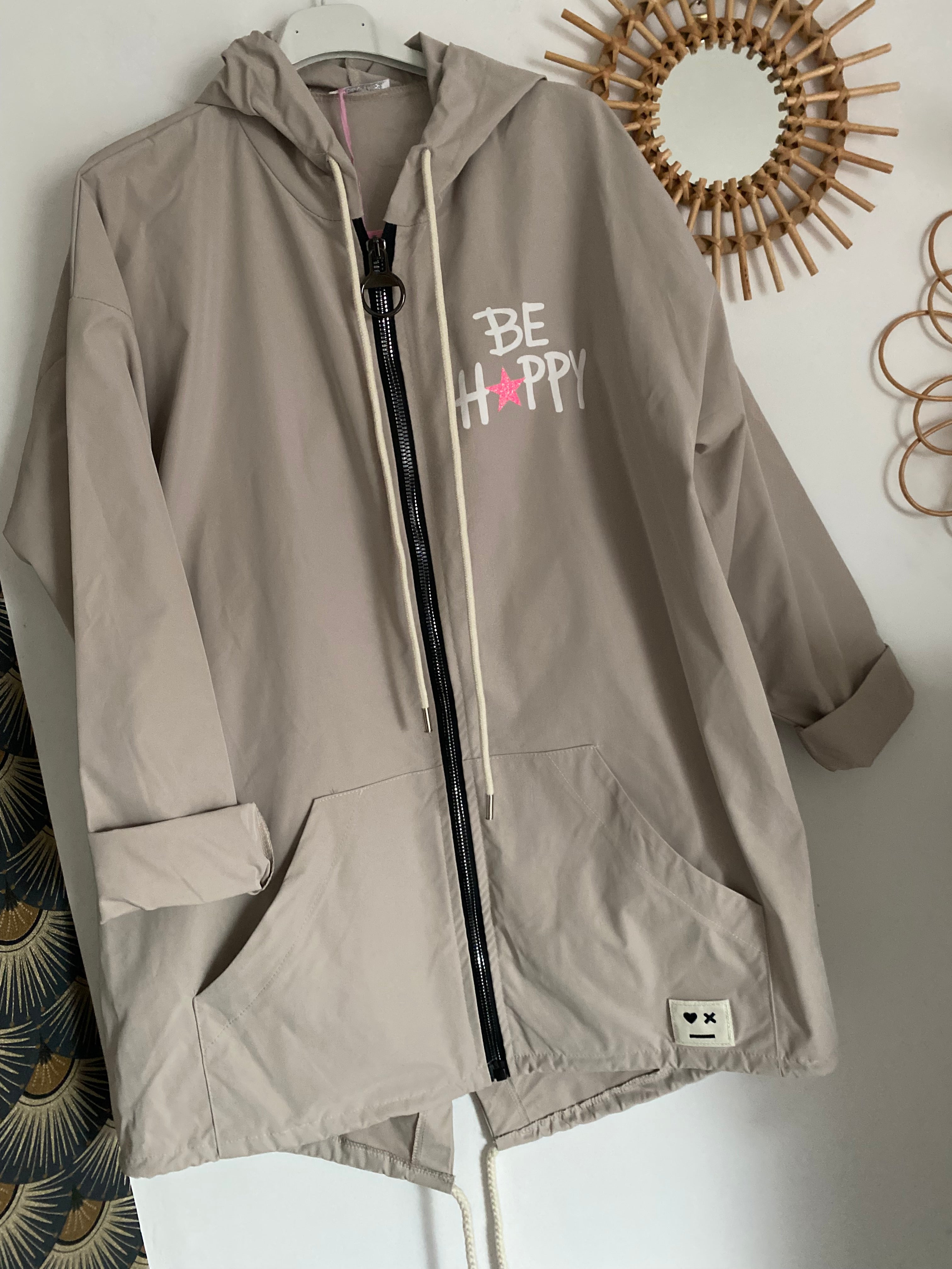 PARKA CARLA BEIGE   TAILLE UNIQUE 38/46