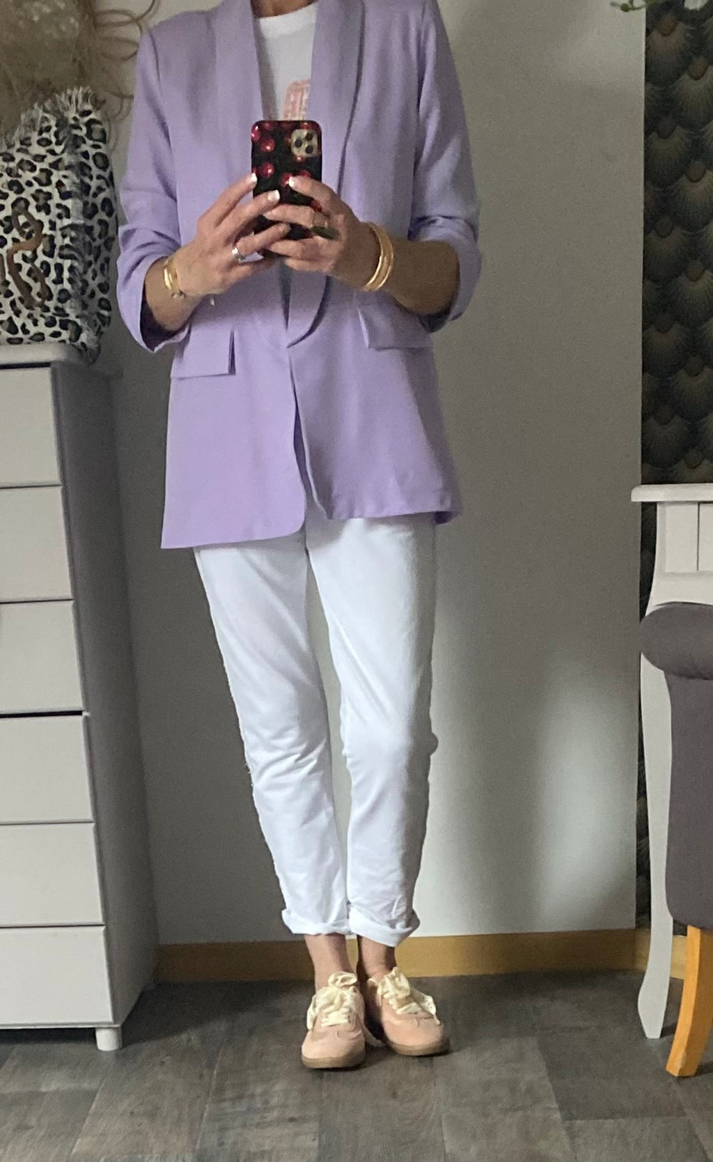 VESTE BLAZER MANCHES TROIS QUART  PLISSE  PARME  TU 36/42