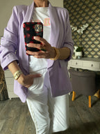 VESTE BLAZER MANCHES TROIS QUART  PLISSE  PARME  TU 36/42