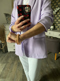 VESTE BLAZER MANCHES TROIS QUART  PLISSE  PARME  TU 36/42