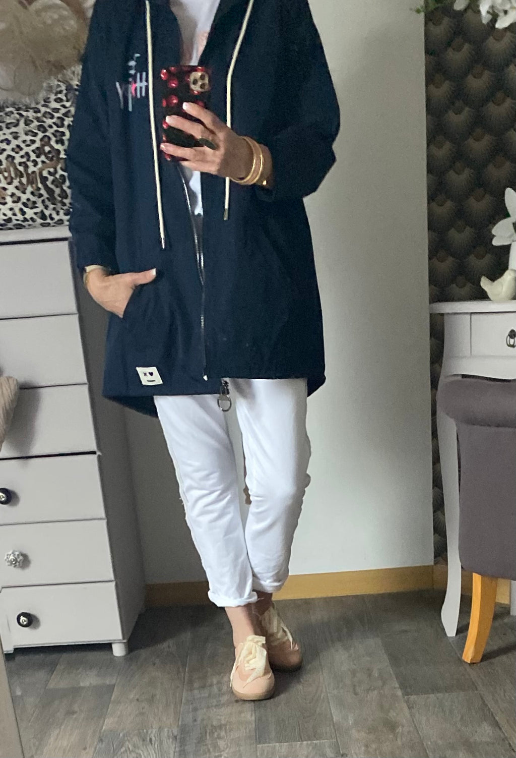 PARKA CARLA BLEU MARINE TAILLE UNIQUE 38/46