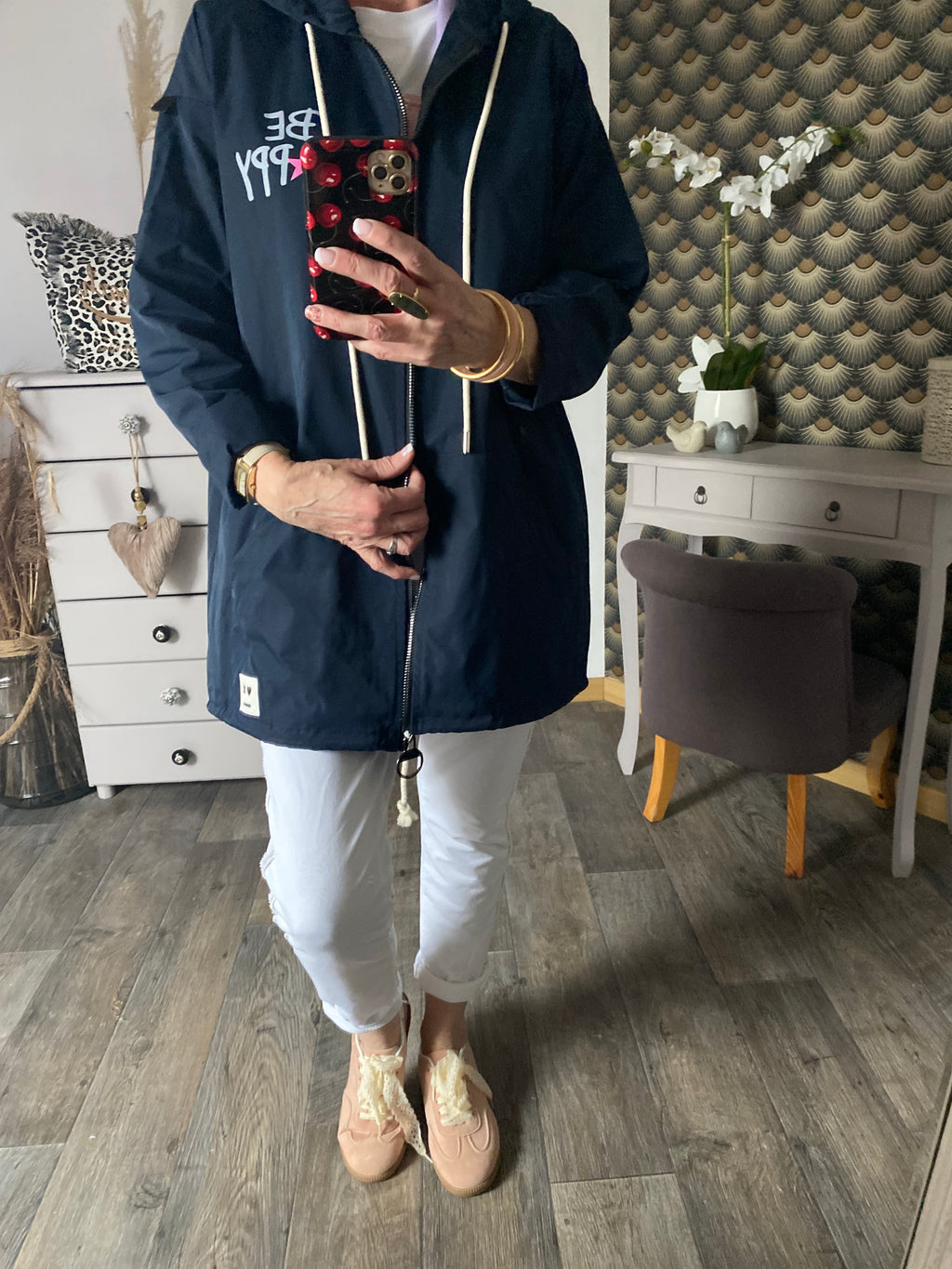 PARKA CARLA BLEU MARINE TAILLE UNIQUE 38/46