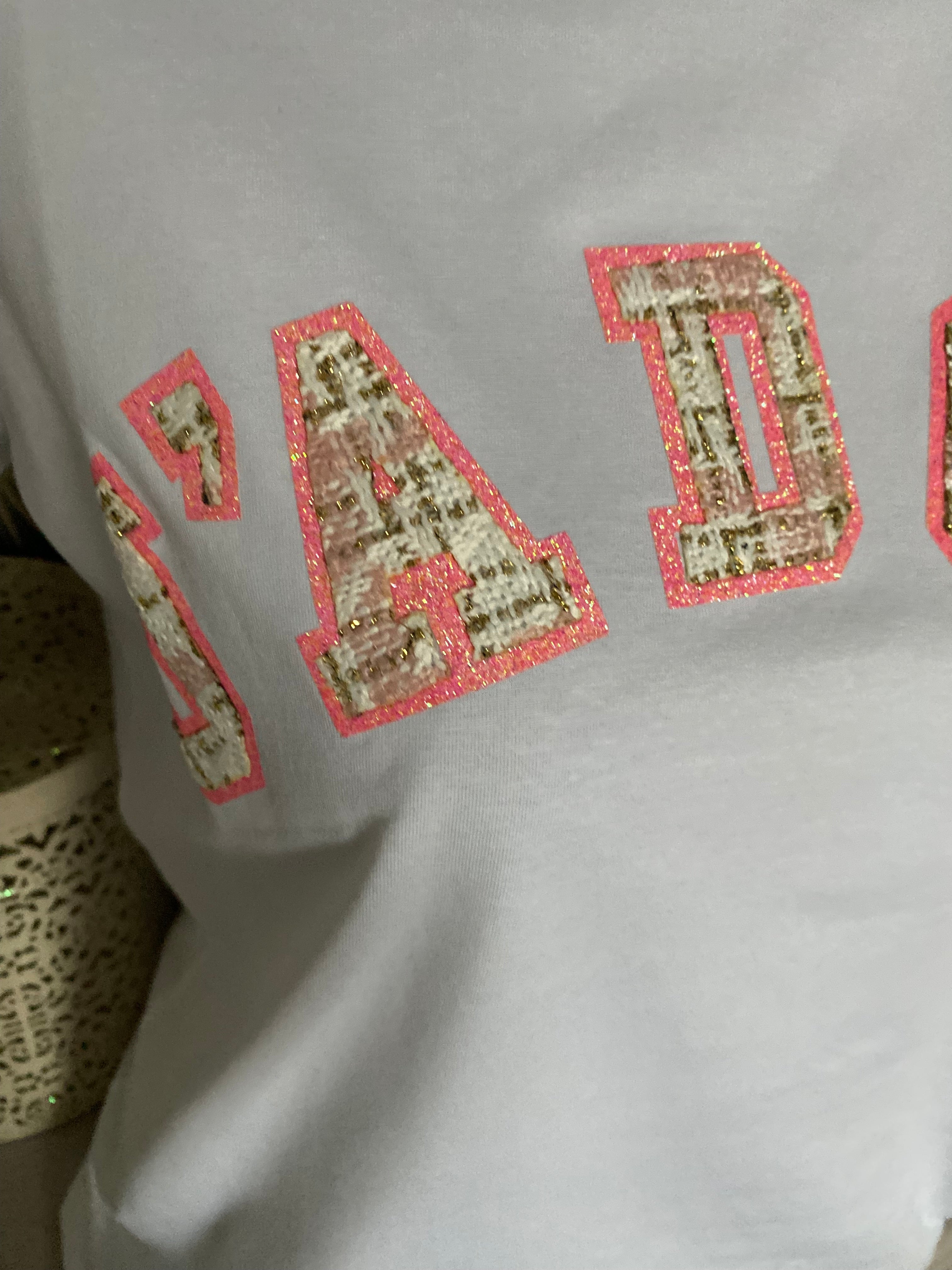 TEE SHIRT J ADORE ROSE TAILLE UNIQUE 34/40 PETIT 42