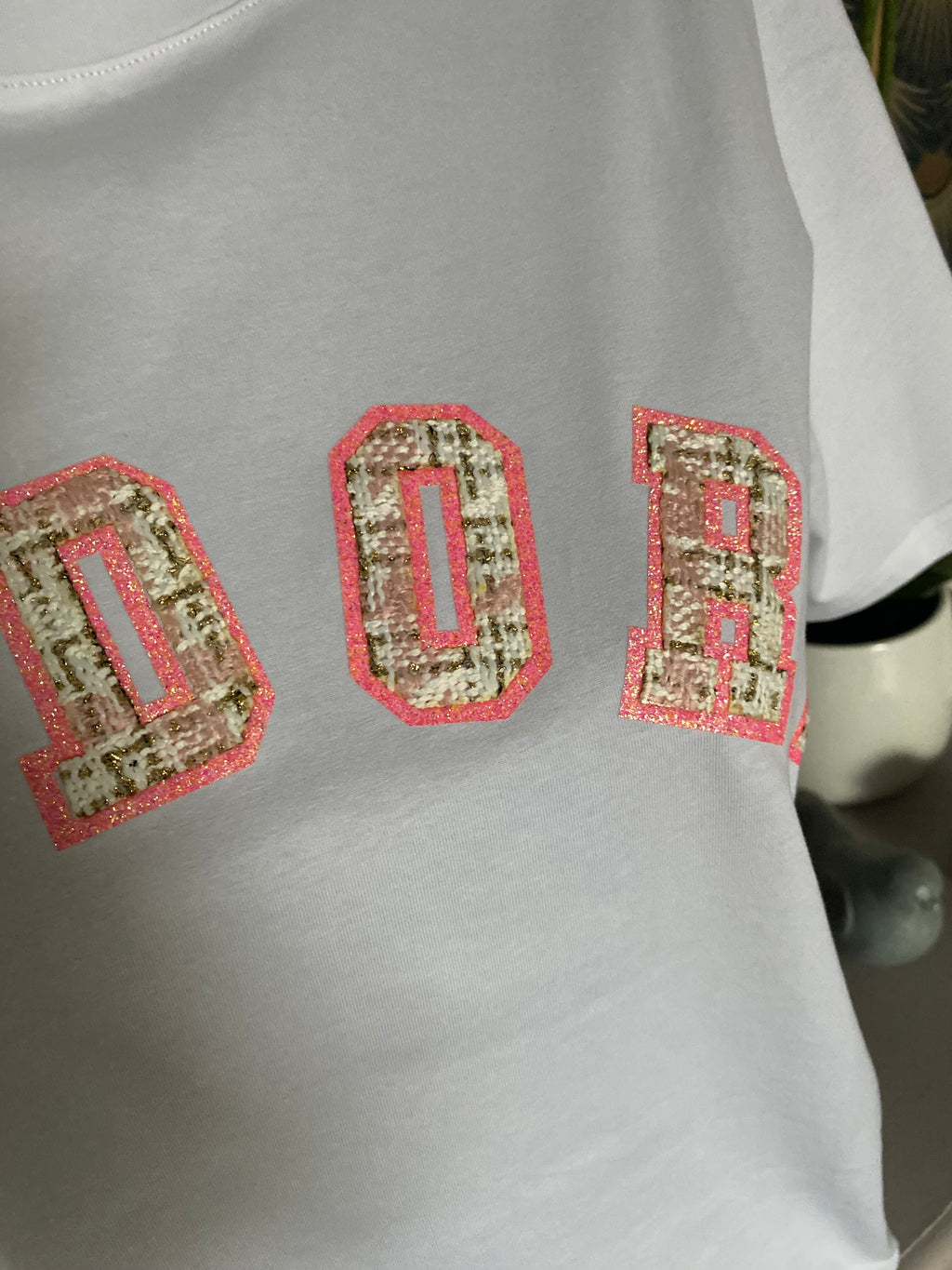 TEE SHIRT J ADORE ROSE TAILLE UNIQUE 34/40 PETIT 42