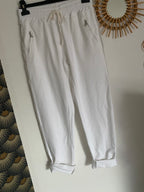 PANTALON IZZY  BANDES ARGENT  TAILLES S/M/L/XL