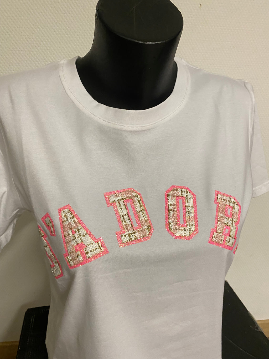 TEE SHIRT J ADORE ROSE TAILLE UNIQUE 34/40 PETIT 42