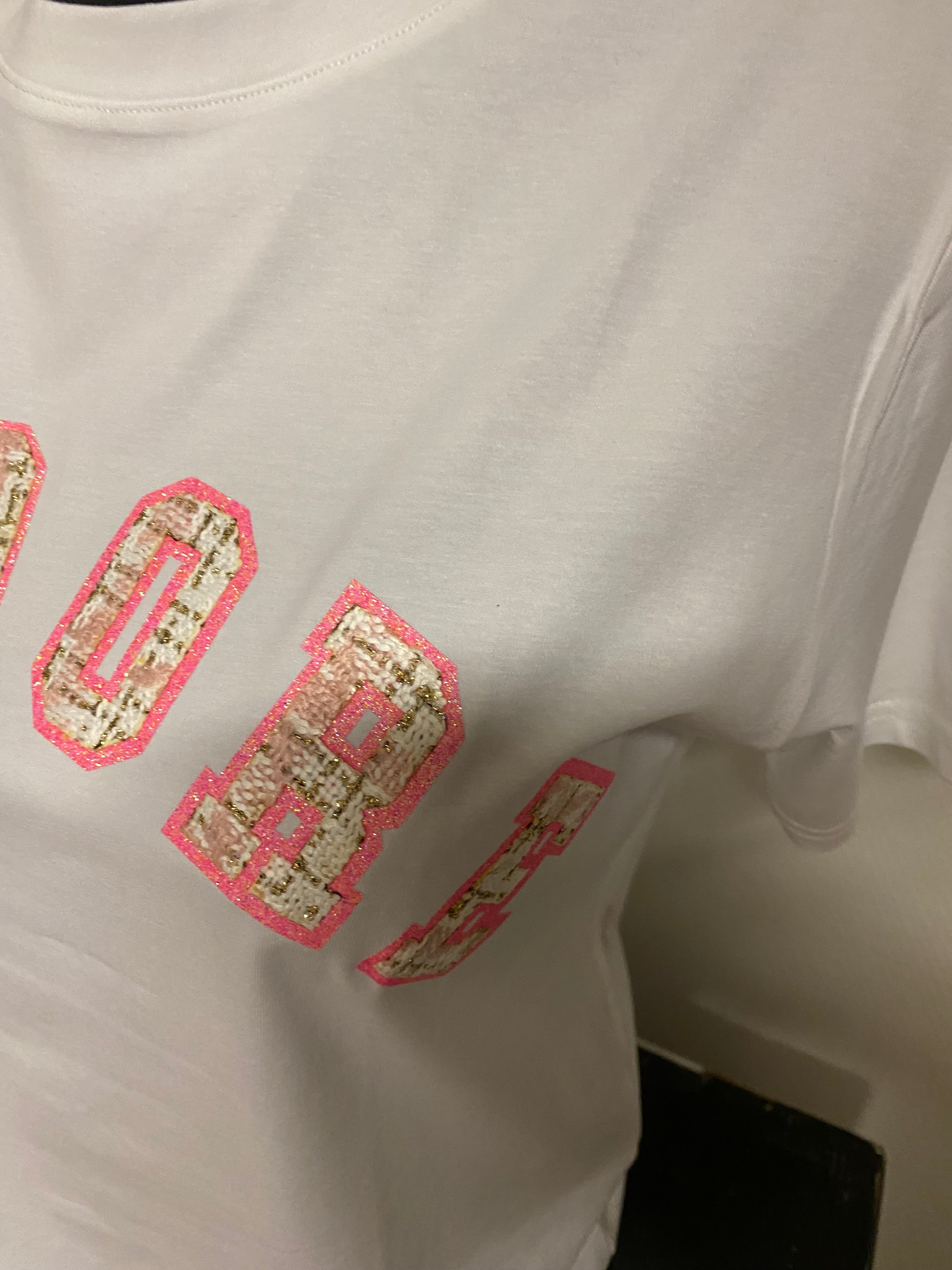 TEE SHIRT J ADORE ROSE TAILLE UNIQUE 34/40 PETIT 42