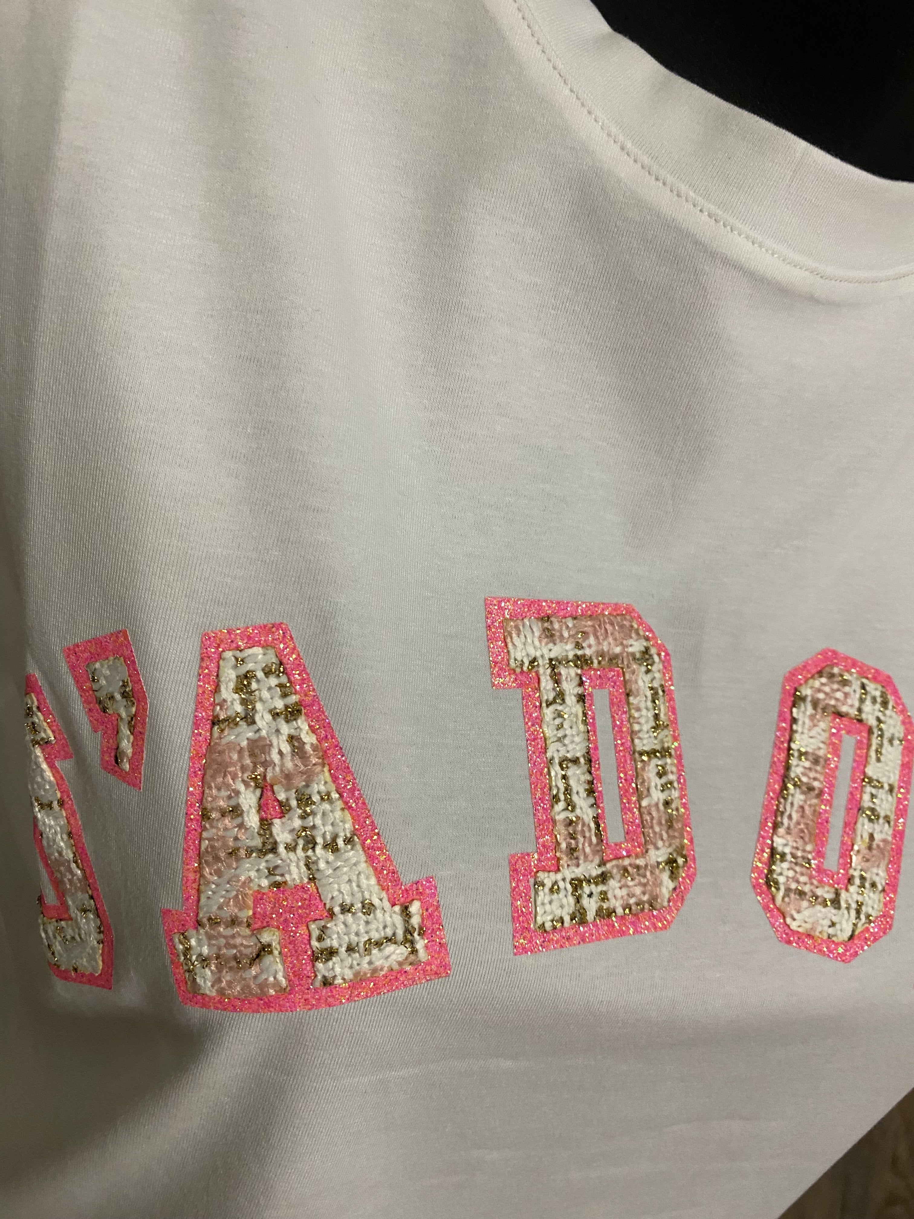 TEE SHIRT J ADORE ROSE TAILLE UNIQUE 34/40 PETIT 42