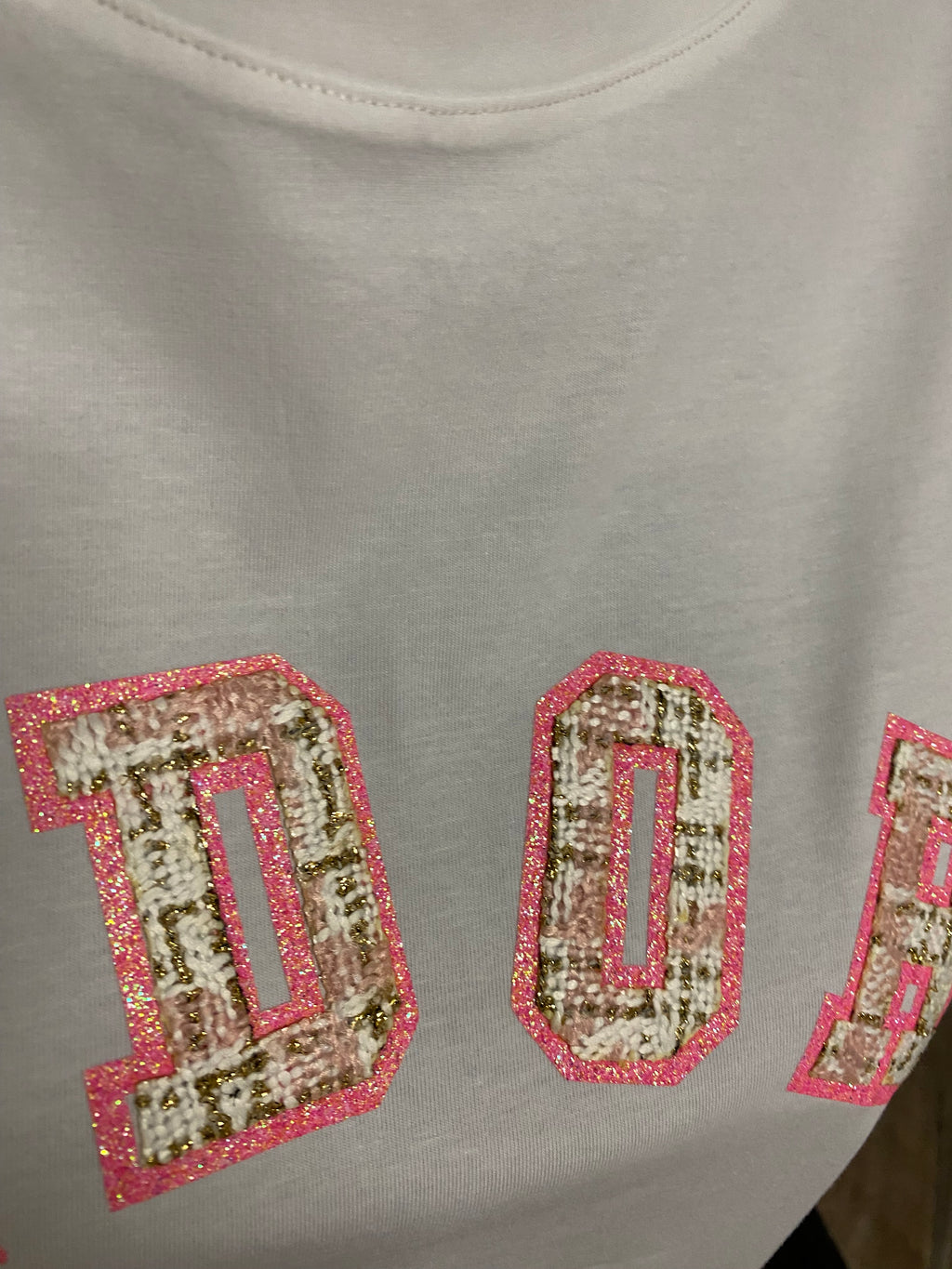 TEE SHIRT J ADORE ROSE TAILLE UNIQUE 34/40 PETIT 42