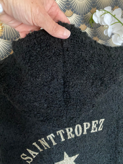 GILET MI LONG AVEC CAPUCHE  TU 36/44  ALPAGA