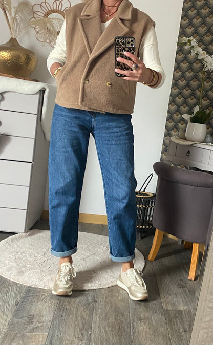 GILET TEDY CAMEL TU 36/42