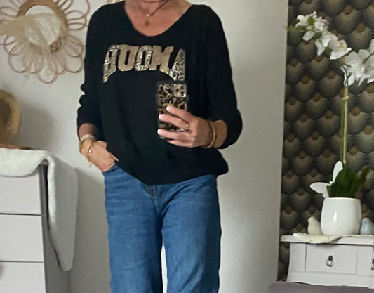PULL NOIR AMOUR TU 36/44