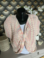 GILET NOEUD LOVENA ROSE   TU 36/44