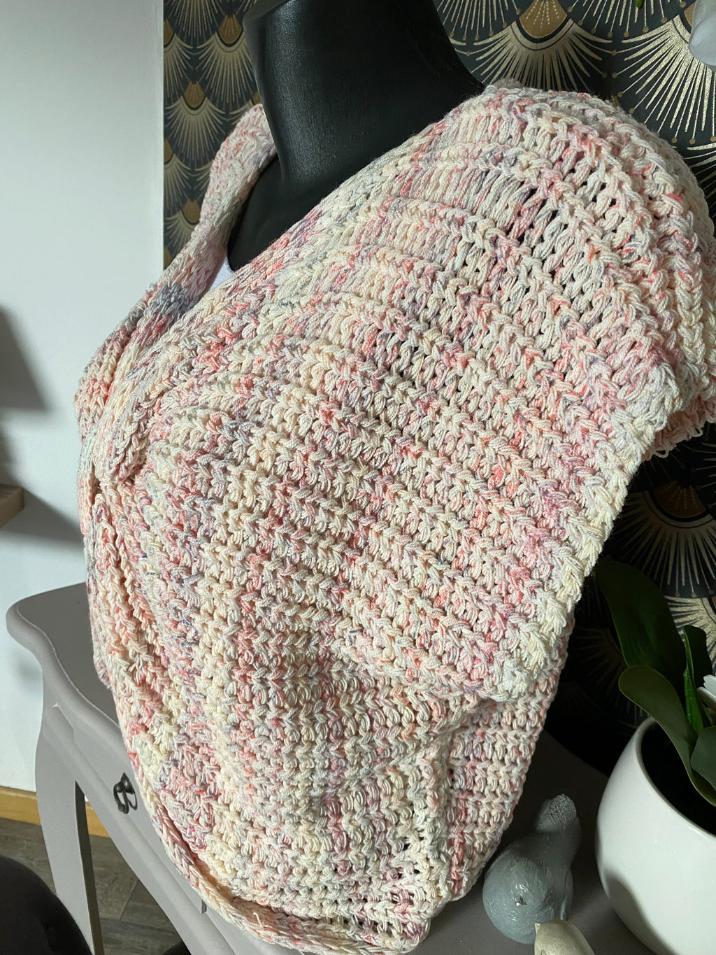 GILET NOEUD LOVENA ROSE   TU 36/44