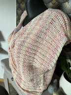 GILET NOEUD LOVENA ROSE   TU 36/44