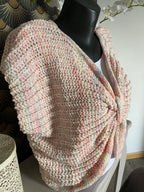GILET NOEUD LOVENA ROSE   TU 36/44
