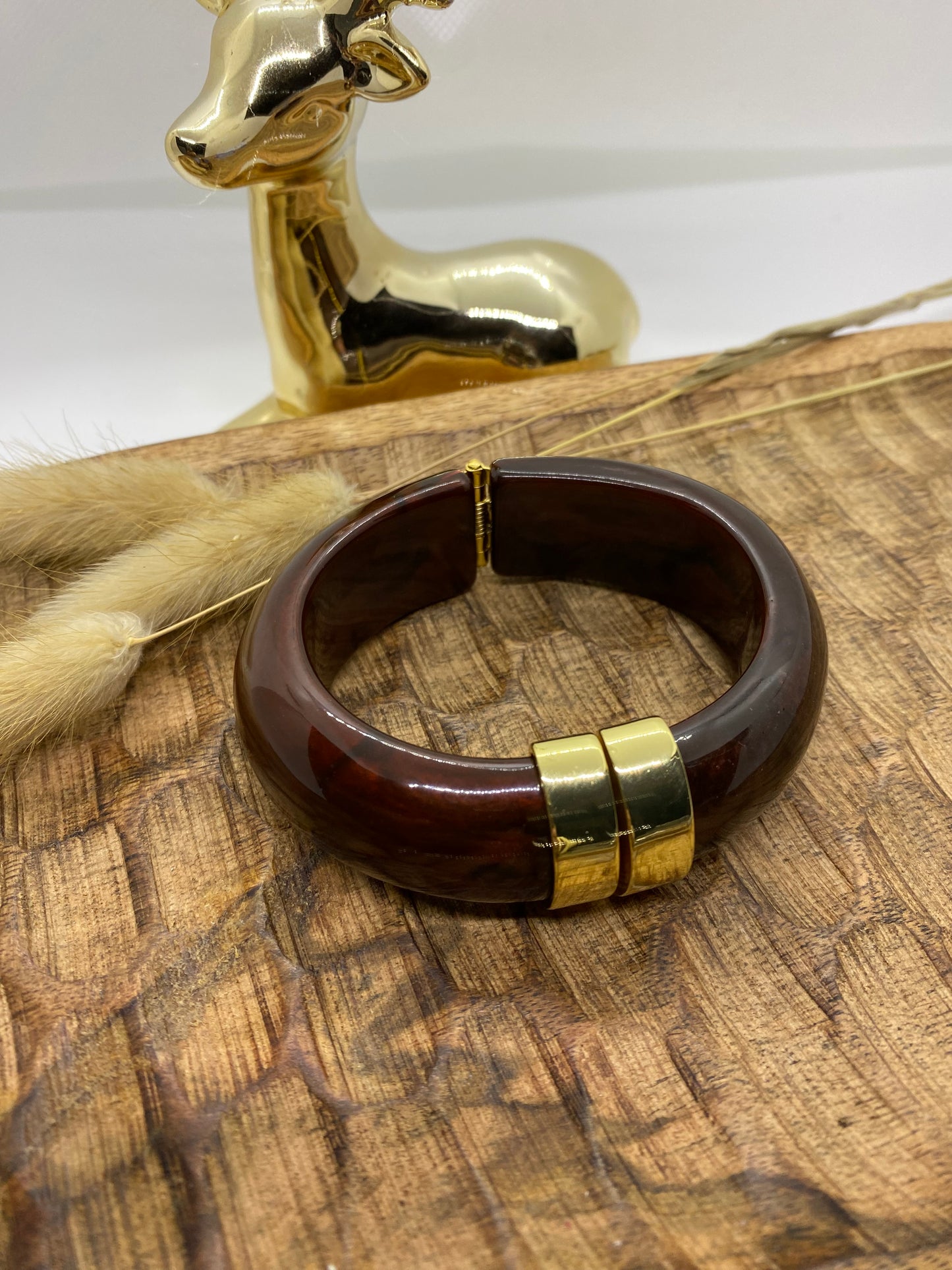 JONC FERMETURE A CLIP EN RESINE MARRON FONCE
