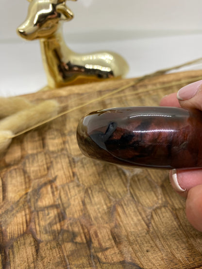 JONC FERMETURE A CLIP EN RESINE MARRON FONCE