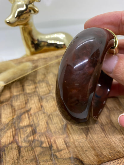 JONC FERMETURE A CLIP EN RESINE MARRON FONCE