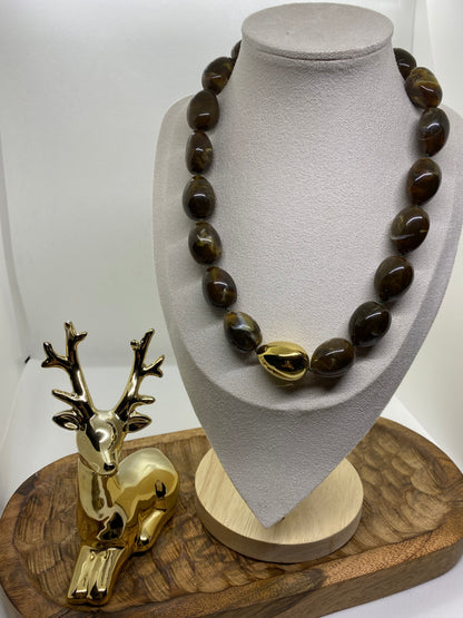 COLLIER POP CORN MARRON