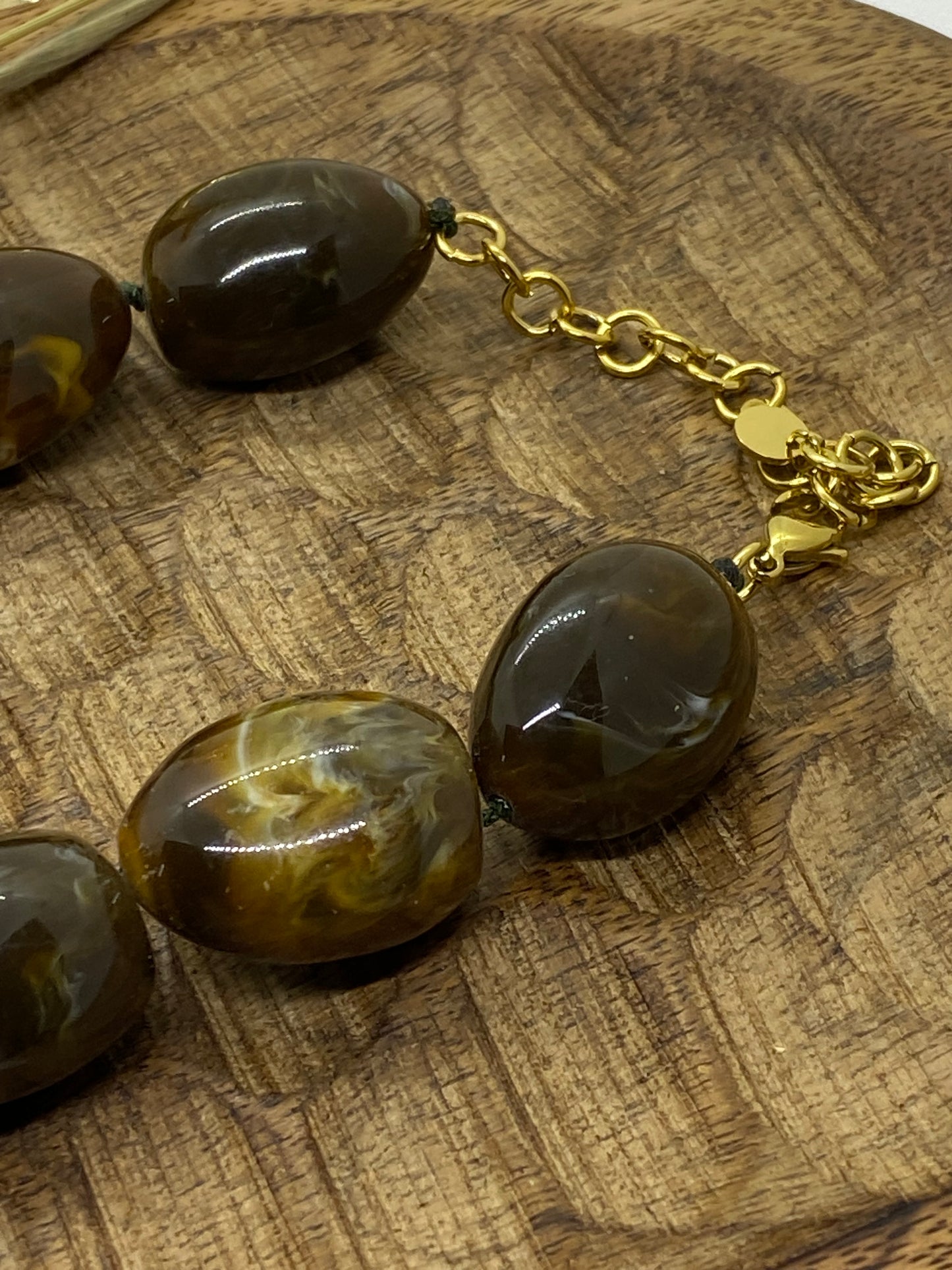 COLLIER POP CORN MARRON
