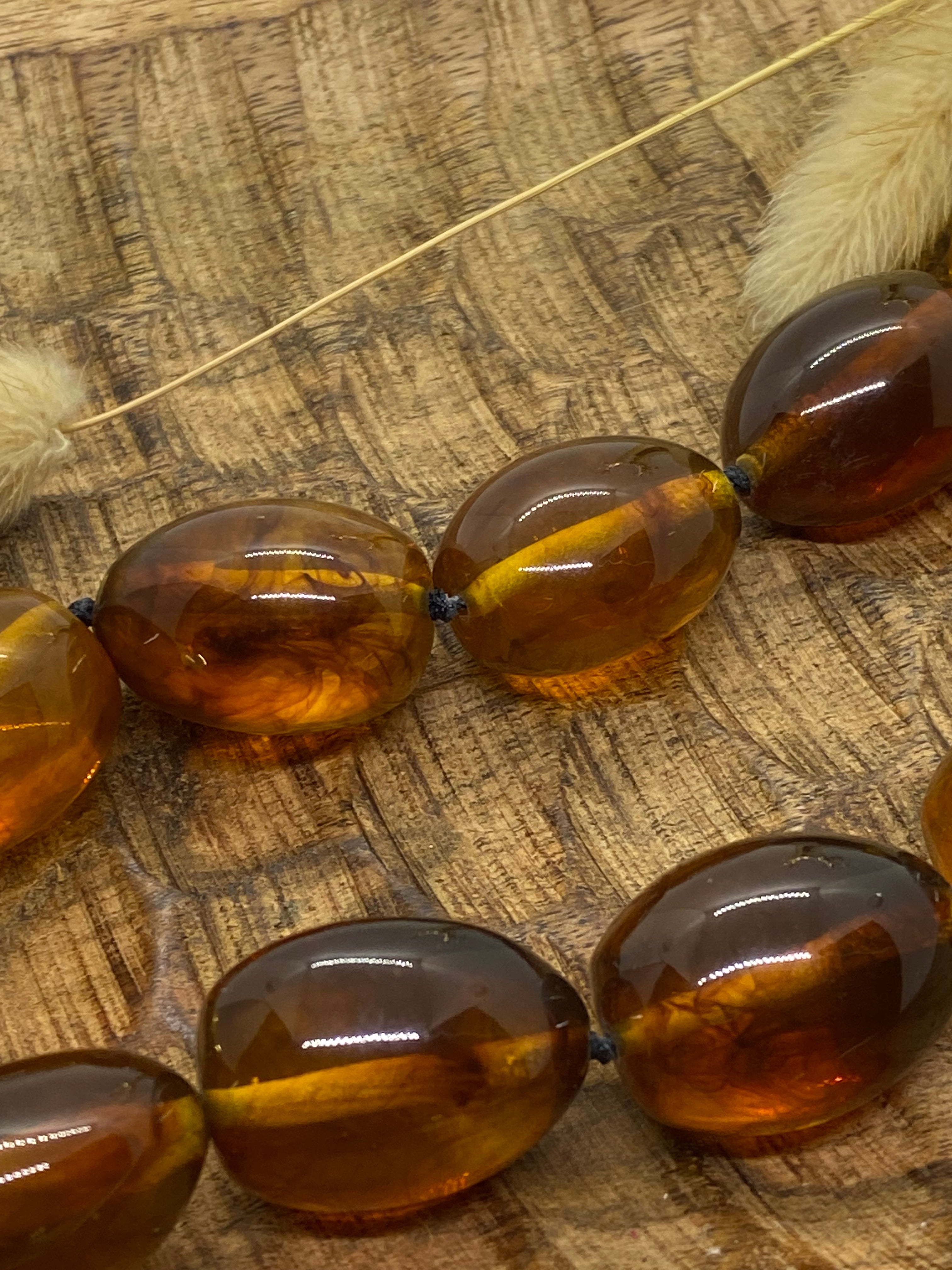 COLLIER POP CORN AMBRE