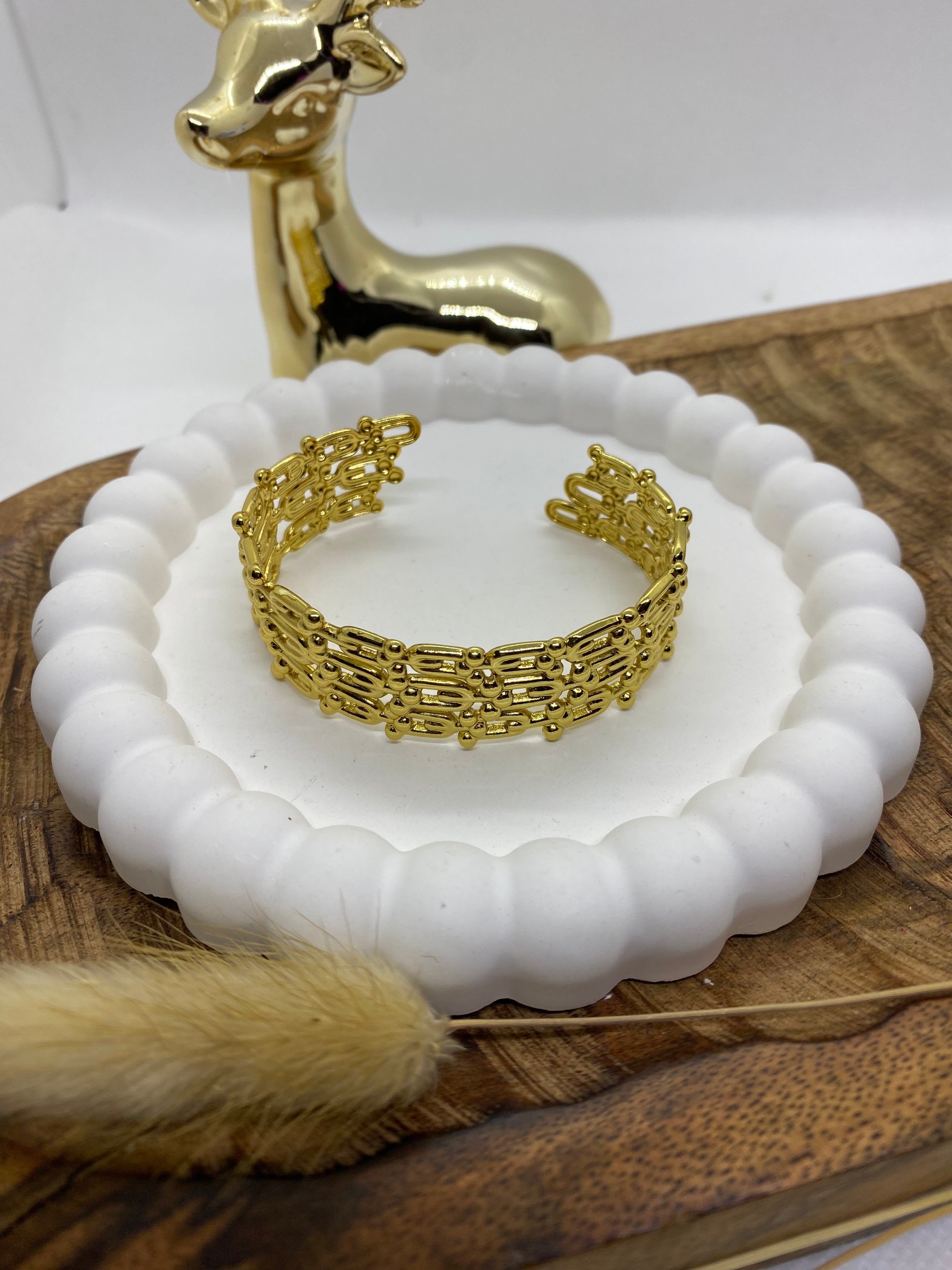 BRACELET MANCHETTE 3 ACIER INOXYDABLE