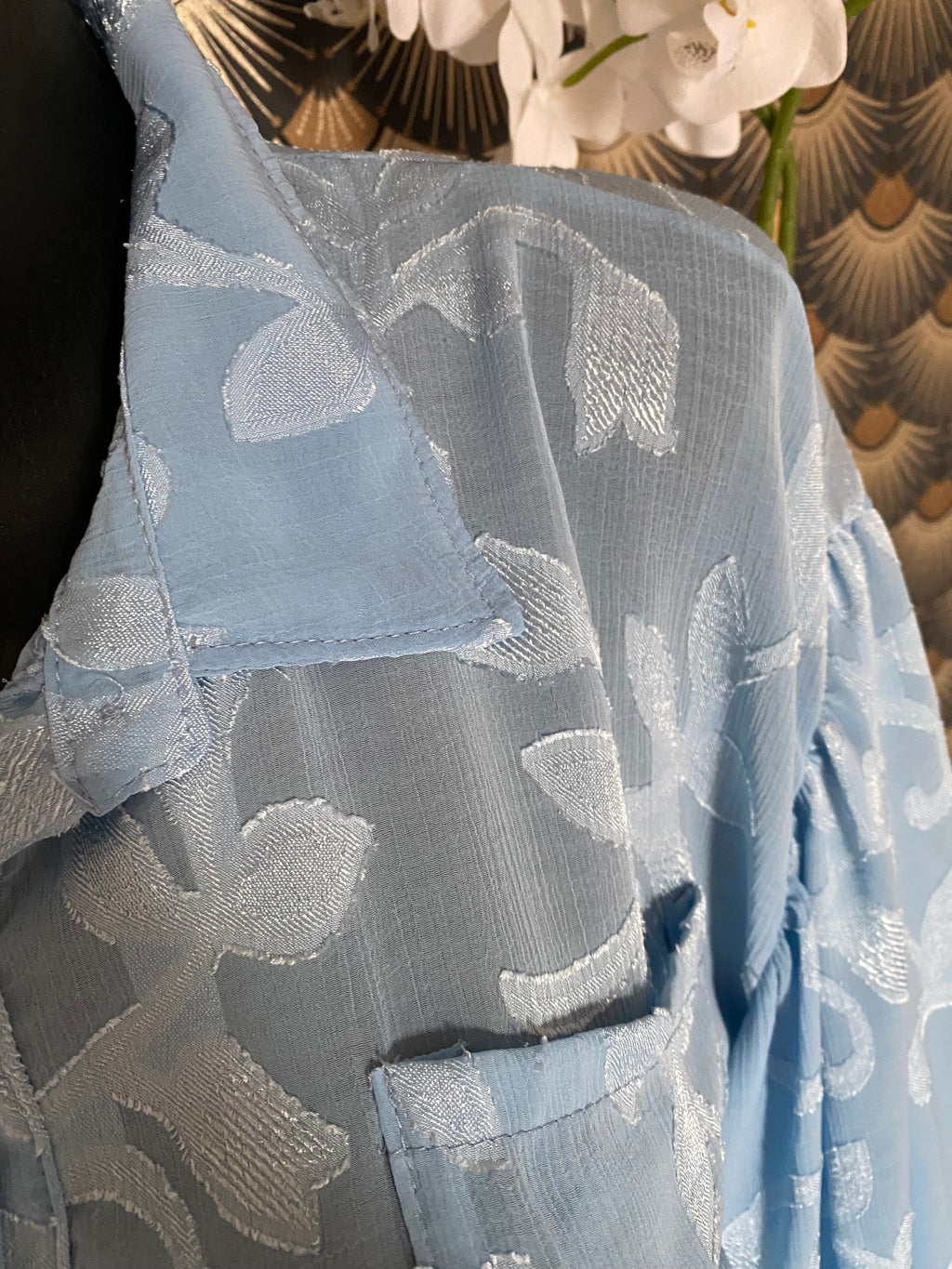 CHEMISE FLUIDE CORINNE  BLEU TU36/44