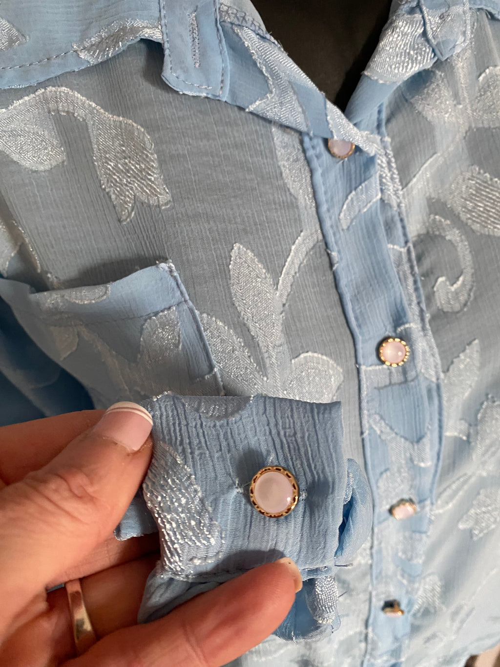 CHEMISE FLUIDE CORINNE  BLEU TU36/44