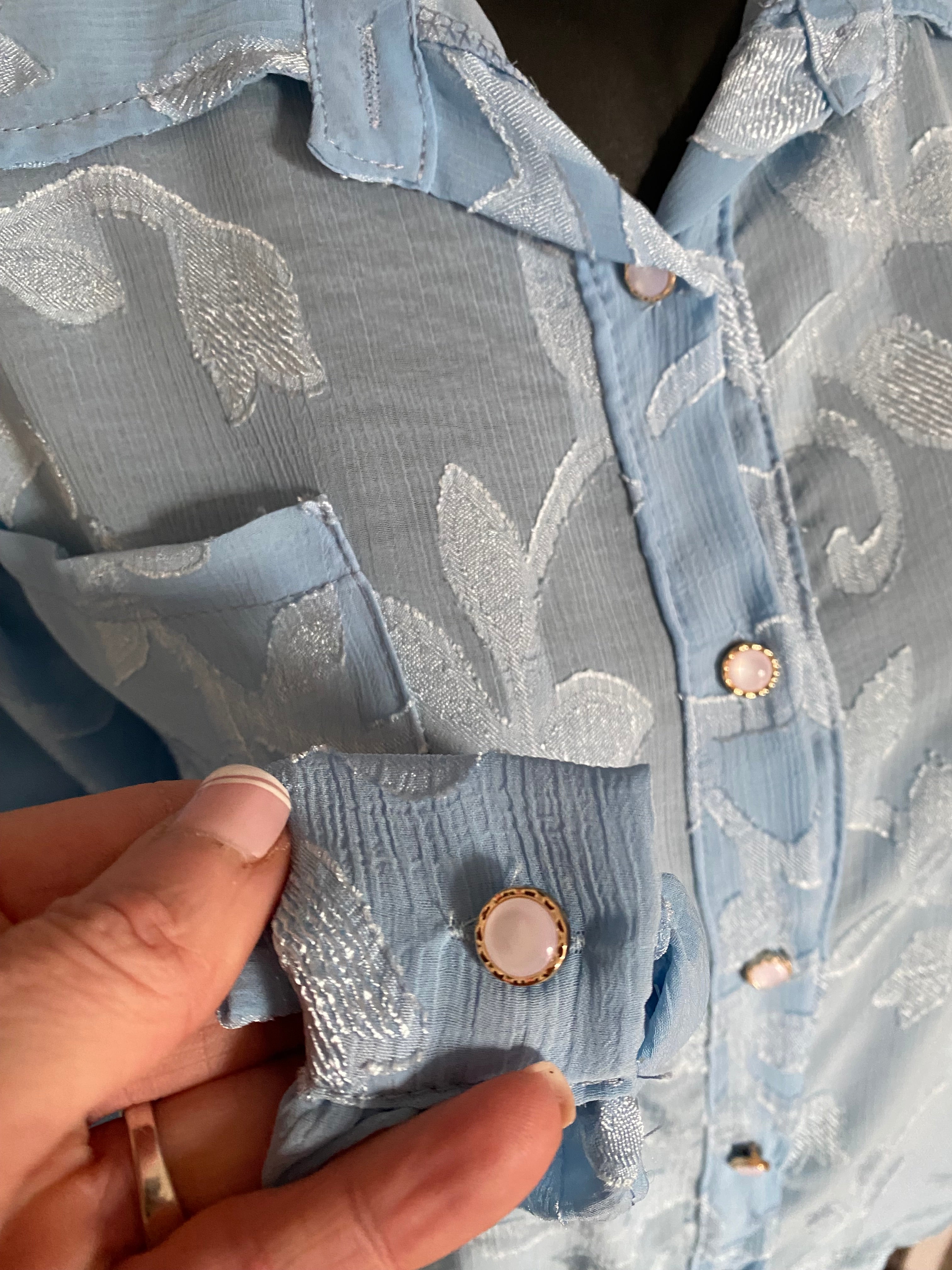 CHEMISE FLUIDE CORINNE  BLEU TU36/44