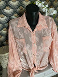 CHEMISE FLUIDE CORINNE  ROSE TU36/44