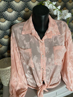 CHEMISE FLUIDE CORINNE  ROSE TU36/44