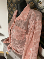 CHEMISE FLUIDE CORINNE  ROSE TU36/44