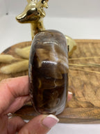 BRACELET RESINE ROND MARBRE CHOCO