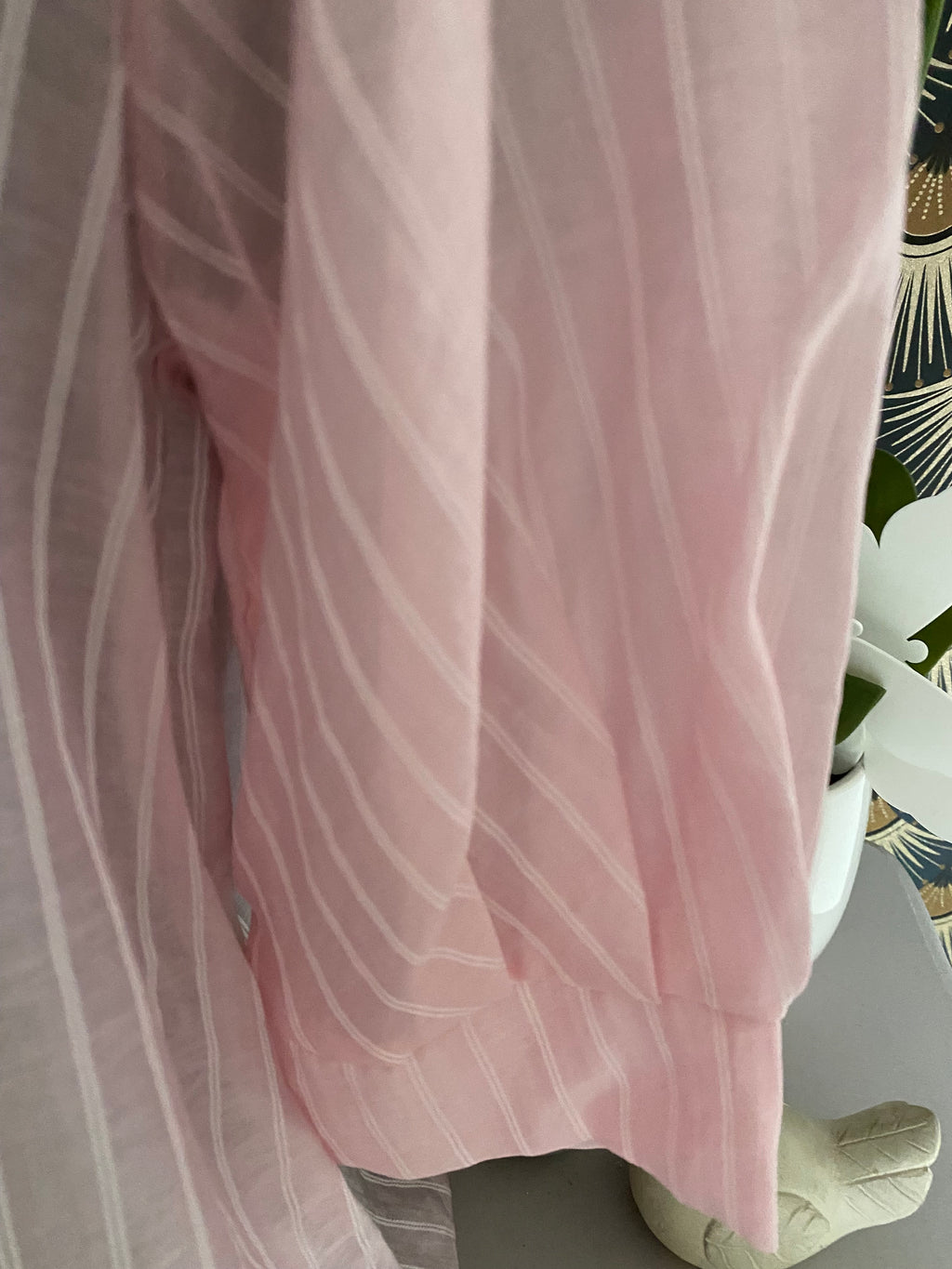 TOP CORINNE FINES RAYURES ROSE   TU 34/40  LYOCEL