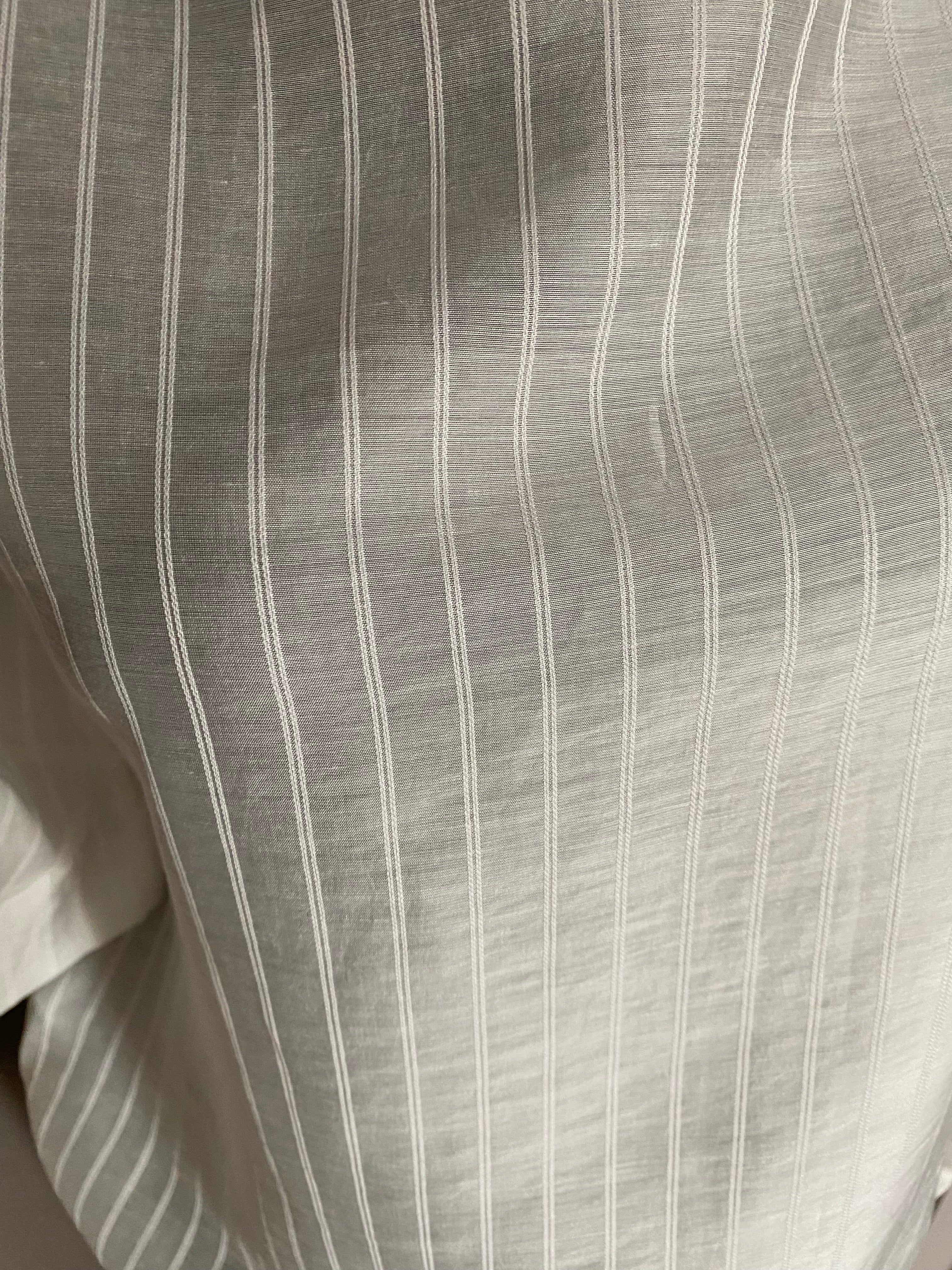 TOP CORINNE FINES RAYURES BLANC  TU 34/40  LYOCEL