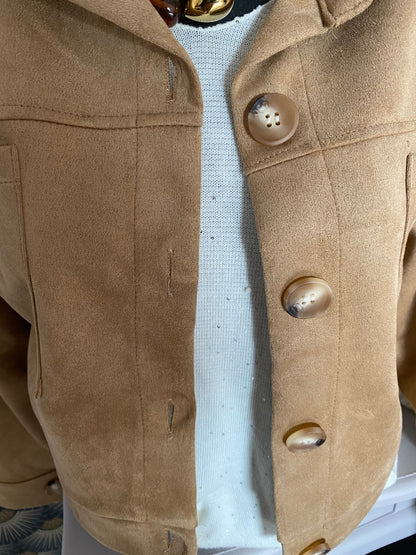 VESTE CAMEL SUEDINE TU 36/44