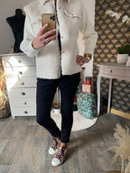 VESTE  PILOU   ECRU   TAILLE S OUM