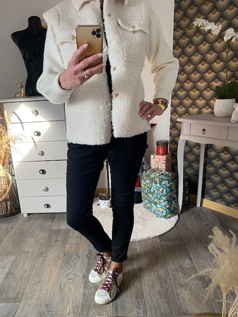 VESTE  PILOU   ECRU   TAILLE S OUM