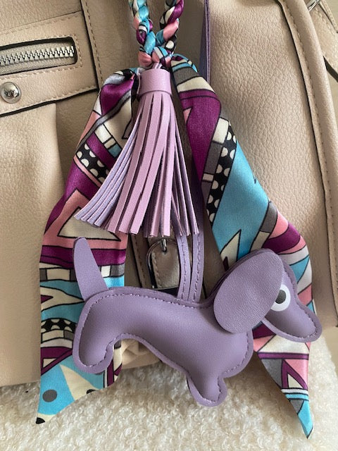 SAC:  PORTE CLES DE SAC          MOTIF CHIEN         12 COLORIS DIFFERENTS