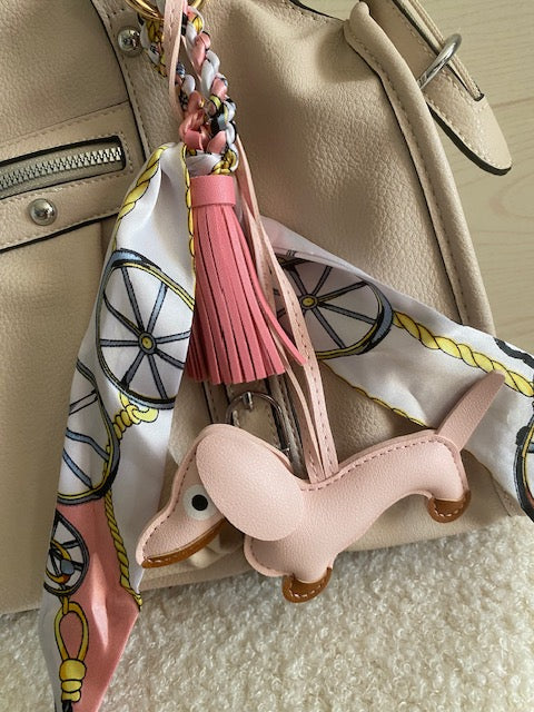 SAC:  PORTE CLES DE SAC          MOTIF CHIEN         12 COLORIS DIFFERENTS