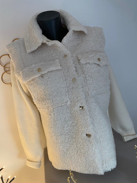 VESTE  PILOU   ECRU   TAILLE S OUM